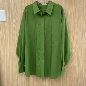 Foxcroft Green Blouse Size 18 W
